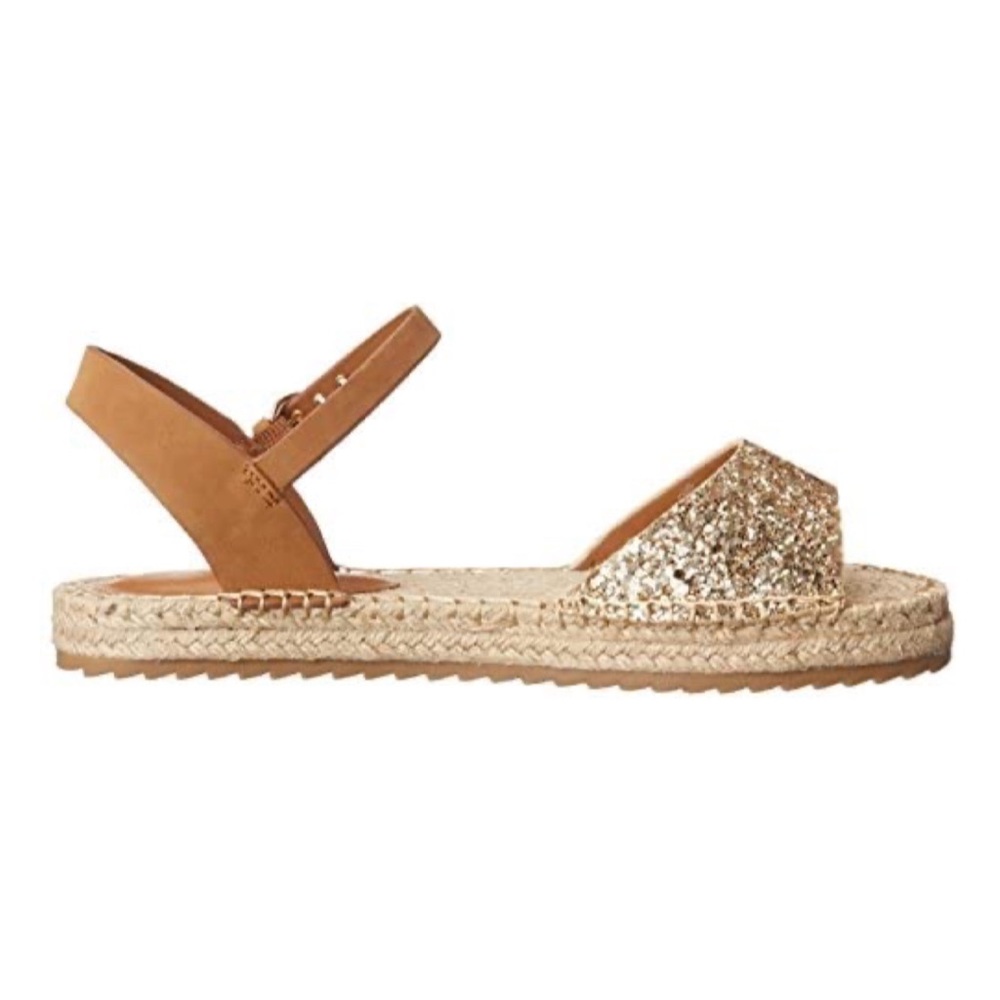 🎉Gold Glittery Espadrille Sandals 🎉 - Picture 4 of 15